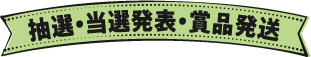 抽選・当選発表・賞品発送